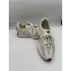 New Balance Women's 327 Trainer Sneakers Munsell White/Moonbeam WS327LA 7.5